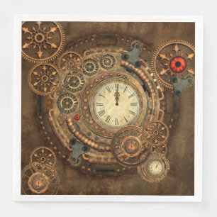 Steampunk, geweldig klokwerk servetten