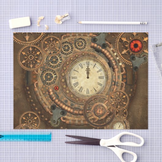 Steampunk, geweldig klokwerk tissuepapier (Craft)