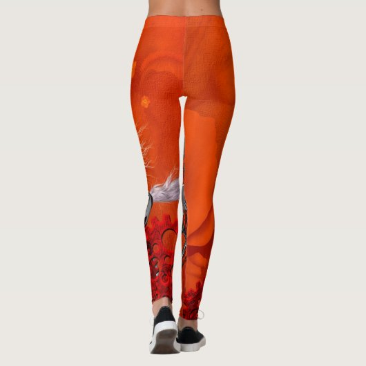 Steampunk, geweldig wild steampunk paard leggings (Achterkant)