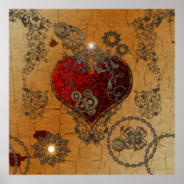 Steampunk, geweldige hart poster