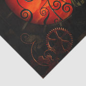 Steampunk, geweldige steampunk dame in de nacht tissuepapier (Detail)