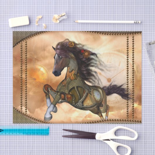 Steampunk, geweldige steampunk-paard tissuepapier (Craft)