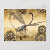 Steampunk, geweldige stoomlibellen briefkaart (Voorkant)