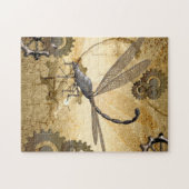 Steampunk, geweldige stoomlibellen met tandwielen legpuzzel (Horizontaal)