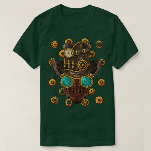 Steampunk-Giraffe Medieval Victoriaans stoomaanged T-shirt (Design voorkant)