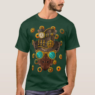 Steampunk-Giraffe Medieval Victoriaans stoomaanged T-shirt