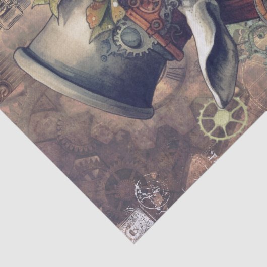 Steampunk Giraffe Tissuepapier (Detail)