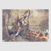 Steampunk Giraffe Tissuepapier (Voorkant)