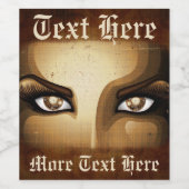 Steampunk Girl Eyes-knoppen Wijn Etiket (Enkel label)