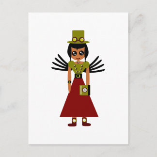 Steampunk Girl Goal Keeper Briefkaart