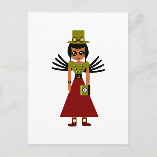 Steampunk Girl Goal Keeper Briefkaart (Voorkant)