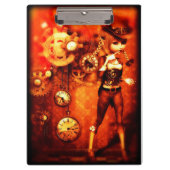 Steampunk Girl Klembord (Voorkant)