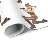 Steampunk Girl met Pistool Cadeaupapier (Rol Hoek)