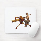 Steampunk Girl met Pistool Muismat (Met muis)