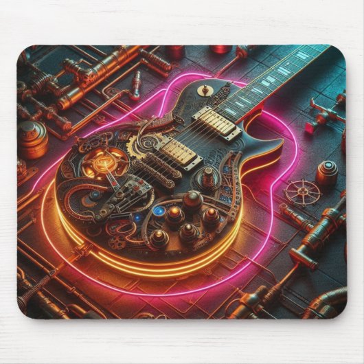 Steampunk Gitaar Muismat (Voorkant)