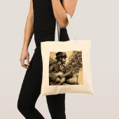 Steampunk gitarist tote bag (Voorkant (product))