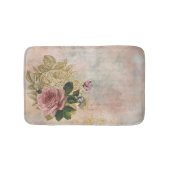 Steampunk Glam | Roze en Goud Roos Rustieke Bloeme Badmat (Voorkant)