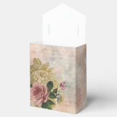 Steampunk Glam | Roze en Goud Roos Rustieke Bloeme Bedankdoosjes (Geopend)