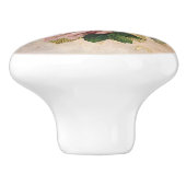 Steampunk Glam | Roze en Goud Roos Rustieke Bloeme Keramische Knop (Zijkant)