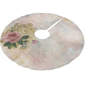 Steampunk Glam | Roze en Goud Roos Rustieke Bloeme Kerstboom Rok (Gekanteld)