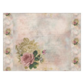 Steampunk Glam | Roze en Goud Roos Rustieke Bloeme Tafelkleed (Voorkant (Horizontaal))