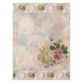 Steampunk Glam | Roze en Goud Roos Rustieke Bloeme Tafelkleed (Voorkant)
