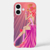 Steampunk Glamour iPhone 16 Hoesje – Stardust & Go (Achterkant)