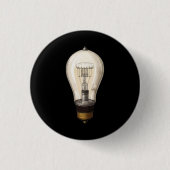 Steampunk gloeilamp Ronde Button 3,2 Cm (Voorkant)
