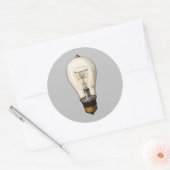  Steampunk gloeilamp Ronde Sticker (Envelop)