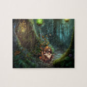 Steampunk gnome fairy forest puzzle legpuzzel (Horizontaal)