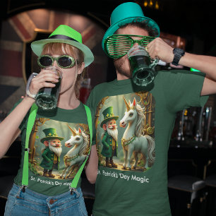 Steampunk Gnome-Leprechaun Unicorn Paddy's Unisex T-shirt