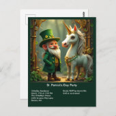 Steampunk Gnome-Leprechaun Unicorn St Patricks Day Briefkaart (Voorkant / Achterkant)