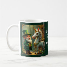 Steampunk Gnome-Leprechaun Unicorn St Patricks Day Koffiemok