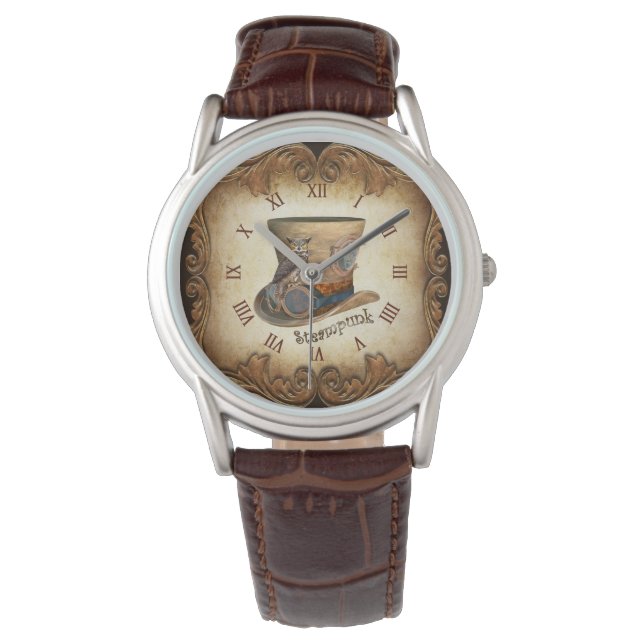 Steampunk Goggle Pet ~ Grote Gehoornde Uil ~ Kijk Horloge (Voorkant)