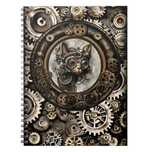 Steampunk Goggles Cat - Spiral Notitieboek