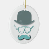 Steampunk Goggles, Petten en Mustaches Keramisch Ornament (Rechts)