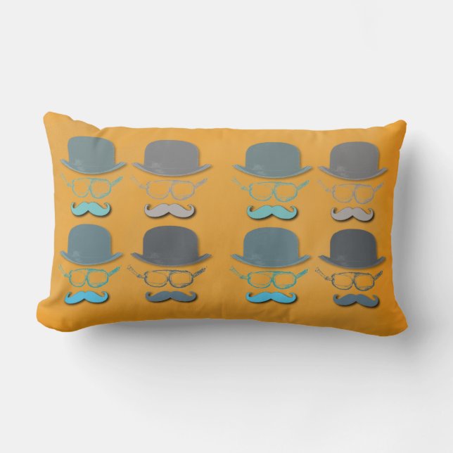 Steampunk Goggles, Petten en Mustaches Kussen (Voorkant)