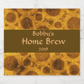 Steampunk Gold bruin grunge patroonetiket Bier Etiket (Enkel label)