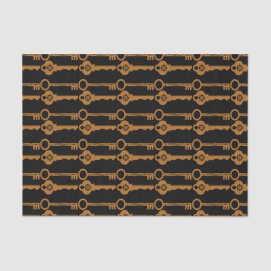 Steampunk Gold Keys Tissuepapier (Voorkant)