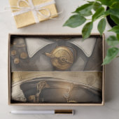 Steampunk Golden Doodle: grillige decoupage Tissuepapier (Geschenk)