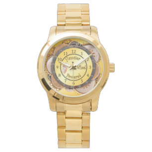 Steampunk ~ Golden Hamster Wheel aangedreven ~ Horloge
