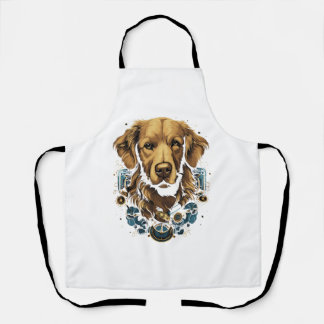 Steampunk Golden Retriever Dog Classic T-shirt Schort
