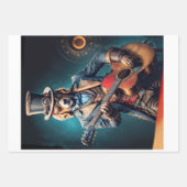 Steampunk Golden Retriever & guitar - Decoupage  Inpakpapier Vel (Voorkant)