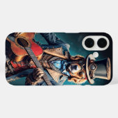 Steampunk Golden Retriever hond speelt gitaar Case-Mate iPhone Case (Achterkant (horizontaal))