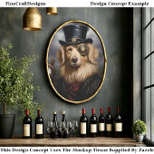 Steampunk Golden Retriever Pet Decoupage R 138 Tissuepapier