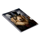 Steampunk Golden Retriever Pet & Eye Patch 138 Notitieboek (Rechterzijde)