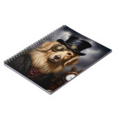 Steampunk Golden Retriever Pet & Eye Patch 138 Notitieboek (Linkerzijde)