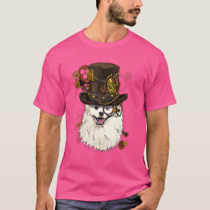 Steampunk Gothic Amerikaanse Eskimo Hond Dier Gezi T-shirt