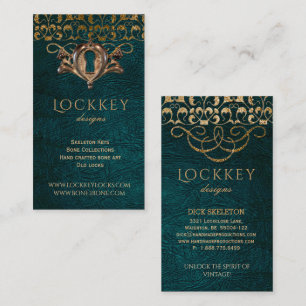 Steampunk Gothic Book Gold Visitekaartje