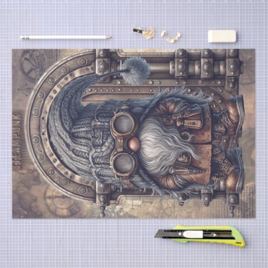 Steampunk Gothic Gnome Tissuepapier (Craft)